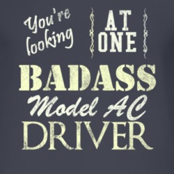 You Are Looking At One Badass Model Ac Driver Distressed Look Dark T S