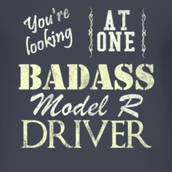 You Are Looking At One Badass Model R Driver Distressed Look Dark T Sh