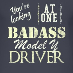 You Are Looking At One Badass Model Y Driver Distressed Look Dark T Sh