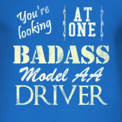 You Are Looking At One Badass Model Aa Driver Distressed Look Dark T S