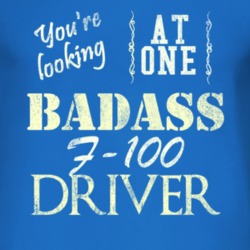 You Are Looking At One Badass F-100 Driver Distressed Look Dark T Shir
