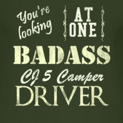 You Are Looking At One Badass Cj 5 Camper Driver Distressed Look Dark 
