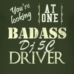You Are Looking At One Badass Dj 5C Driver Distressed Look Dark T Shir