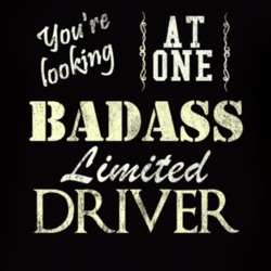 You Are Looking At One Badass Limited Driver Distressed Look Dark T Sh