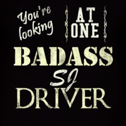 You Are Looking At One Badass Sj Driver Distressed Look Dark T Shirt