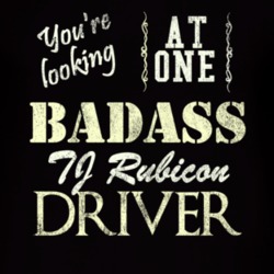 You Are Looking At One Badass Tj Rubicon Driver Distressed Look Dark T