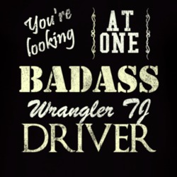 You Are Looking At One Badass Wrangler Tj Driver Distressed Look Dark 