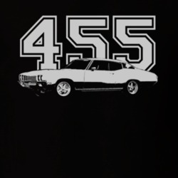 1972 Buick Skylark Side White Graphic Engine Size T Shirt