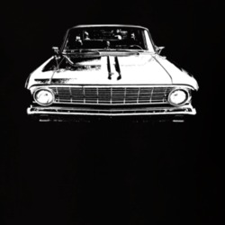 1964  FALCON Grill View White Graphic Dark T Shirt