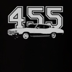 1972 Buick Skylark Side White Graphic Engine Size T Shirt