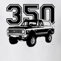 1971 Chevy Blazer Grill View Black Graphic With Engine Size Light T Sh