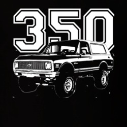 1971 Chevy Blazer Grill View White Graphic With Engine Size Light T Sh