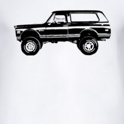 1971 Chevy Blazer Side View Black Graphic Light T Shirt