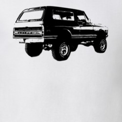 1971 Chevy Blazer Rear View Black Graphic Light T Shirt