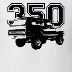 1971 Chevy Blazer Rear View Black Graphic With Engine Size Light T Shi