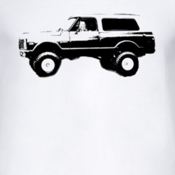 1972 Chevy Blazer Side View Black Graphic Light T Shirt