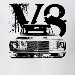 1972 Chevy Blazer Grill View Black Graphic With V8 Light T Shirt