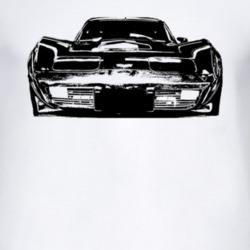 1977 Corvette Grill View Black Graphic Light T Shirt