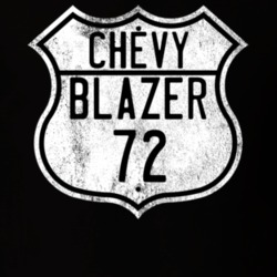 1972 Chevy Blazer Highway Route Sign Distressed Look T Shirt