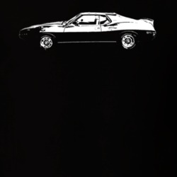 1973 AMC Javelin Side Profile Faded Look Dark T Shirt