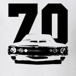 1970 AMC AMX Grill View With Year Faded Look Light T Shirt