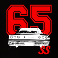 1965 Chevy Impala SS Black Shirt Red Lettering Custom T Shirt
