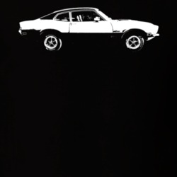 1970 Maverick Side View Faded Look Dark T Shirt