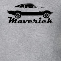 1970 Maverick Side View With Model T Shirt