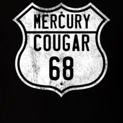 1968 Mercury Cougar Highway Route Distressed T Shirt