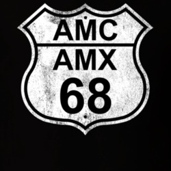 1968 AMC AMC Highway Route Sign Distressed Tee T Shirt