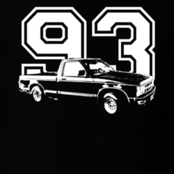 1993 Chevrolet S-10 Regular Cab  Side View White Graphic With Year T S