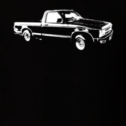 1993 Chevrolet S-10 Regular Cab  Side View White Graphic T Shirt