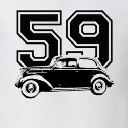 1937 Model 78 Humpback Sedan Black Graphic With Year Light T Shirt