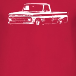 1964 Chevy C10 Shortbed Fleetside Side View White Graphic T Shirt
