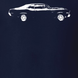 1971 Chevy Nova Side View White Grapic T Shirt