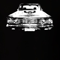 1964 Fairlane Grill View White Graphic Dark T Shirt