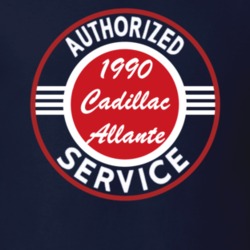1990 Cadillac Allante Authorized Service T Shirt