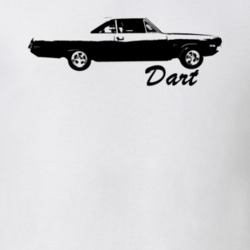 1972 Dodge Dart Side View With Model Light T Shirt