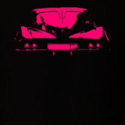 1963 Corvette Split Window Rear View Pink Car Shirt