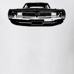 1970 Dodge Dart Grill View Black Graphic Light T Shirt