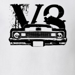 1973 Chevy Nova Grill View Black Graphic With V8 Light T Shirt