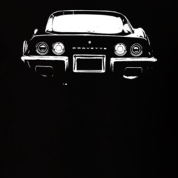 1972 Corvette Rear View Dark T Shirt