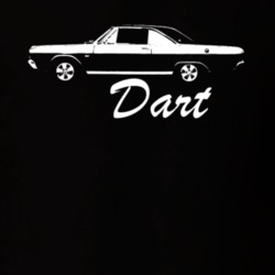 1967 Dodge Dart Side View With Model Dark Shirt
