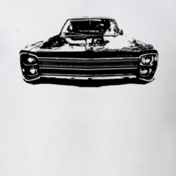 1968 Plymouth Fury Grill View Black Graphic 2 T Shirt