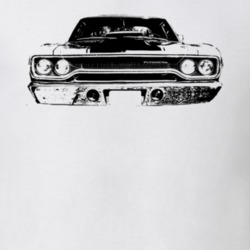 1970 Plymouth Roadrunner Grill View Black Graphic Light T Shirt