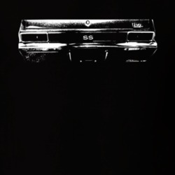 1970 Chevy Nova Ss Rear View White Graphic Light T Shirt Wide