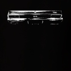 1970 Chevy Nova Ss Rear View White Graphic Dark T Shirt