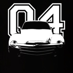 2004 CHEVY SSR Grill View White Graphic With Year Dark T Shirt