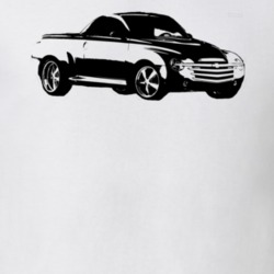 2004 CHEVY SSR Side View Black Graphic Light T Shirt