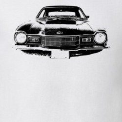 1971 MERCURY COMET Grill View Black Graphic Light T Shirt
